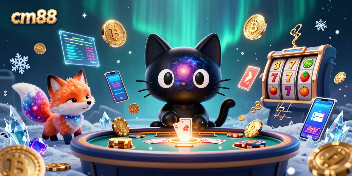 Engage with cm88 while exploring a vibrant cosmic casino full of NFTs and crypto elements.