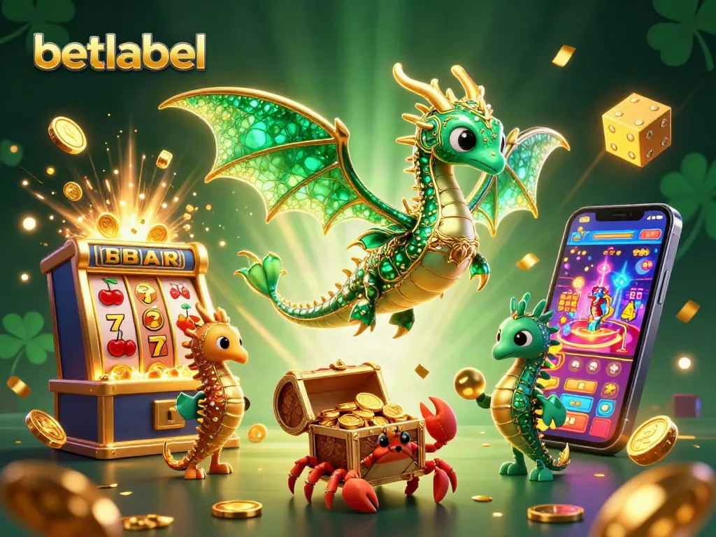 Experience exciting betting opportunities with betlabel's thrilling 3D casino game illustration, featuring dynamic elements.