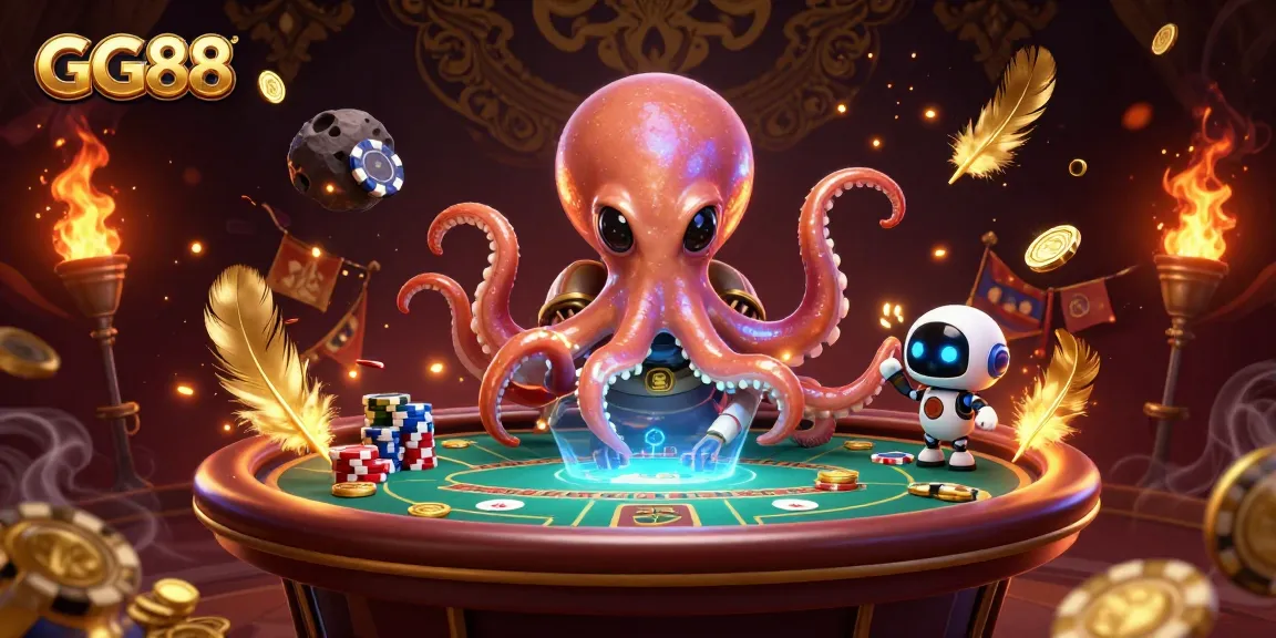 Experience thrilling poker gameplay with GG88 in an exciting alien casino adventure.