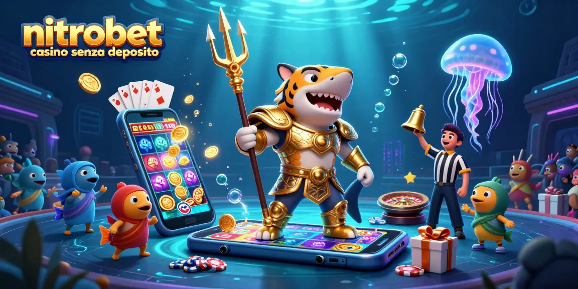 Gioca a nitrobet casino senza deposito con un cripto divertente in un colosseo sottomarino affollato.