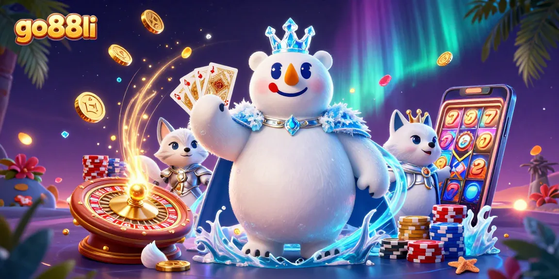 Spin your luck with go88li as the ice king polar bear and snow fox lead a vibrant casino adventure.