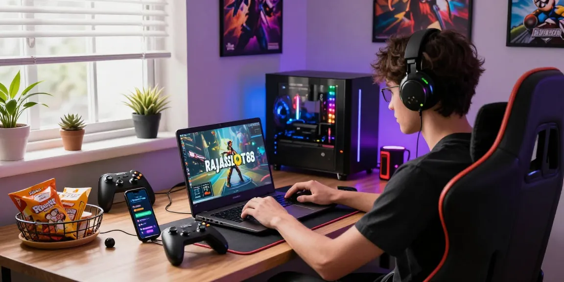 Pengalaman bermain raja88 20 dalam suasana menyenangkan dengan perlengkapan gaming modern.