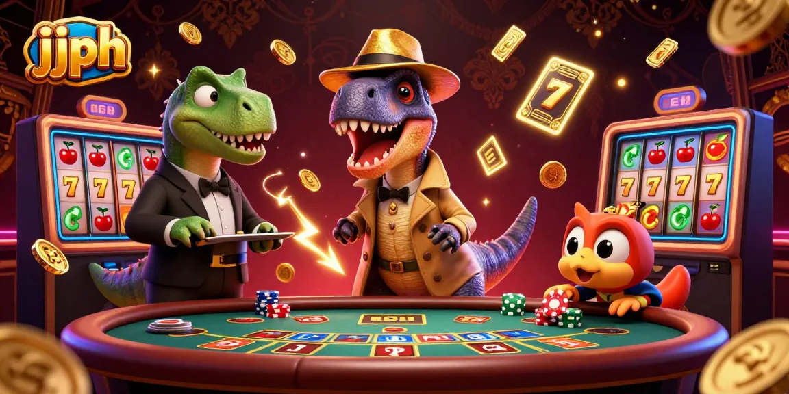 Experience thrilling gameplay at jjjph with vibrant 3D velociraptor card counter and exciting casino elements.